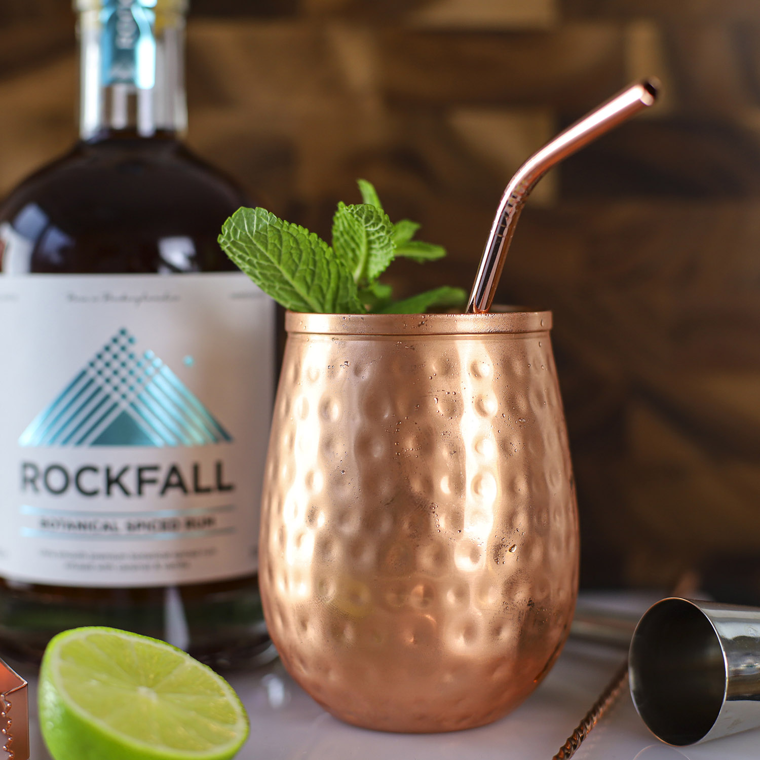 spiced rum cocktail